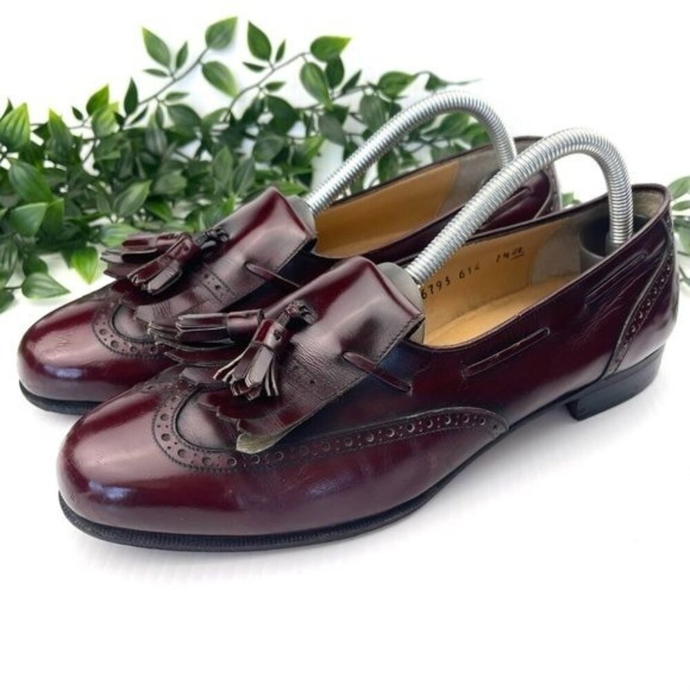 Salvatore Ferragamo Burgundy Moccasins